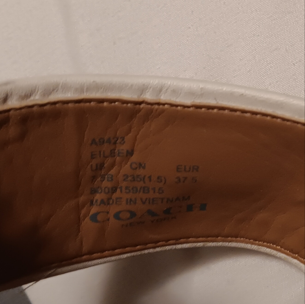Coach Women's Brown and Cream Sandals - Picture 3 of 3